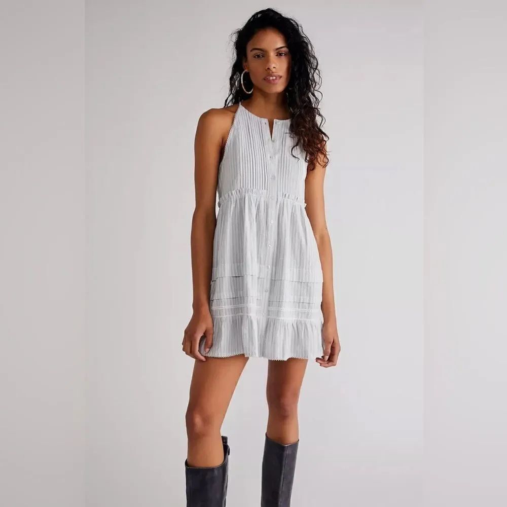 Free People Desert Days Stripe Mini Dress